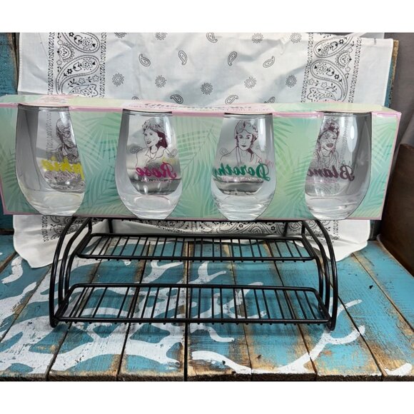 ABC Signature Golden Girls Stemless Wine Glasses Set of 4 Dorothy, Blanch,..... - Picture 7 of 13